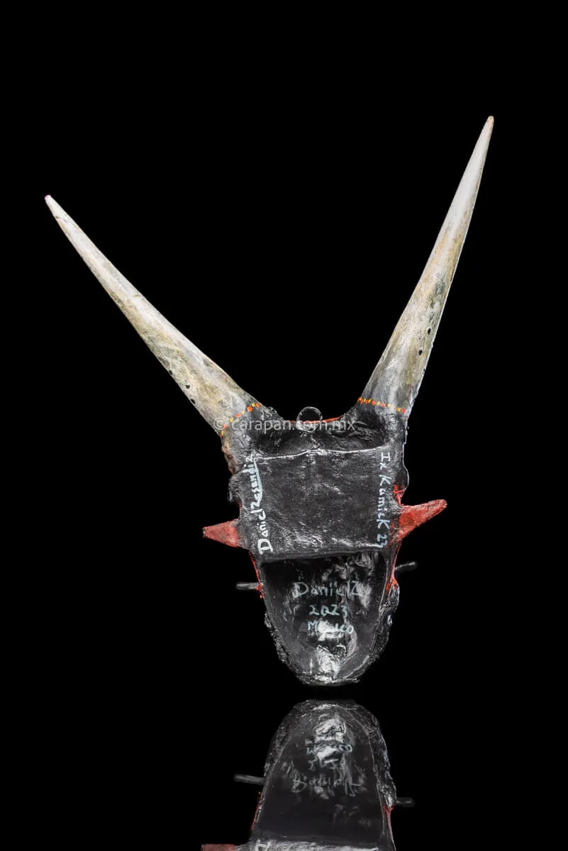 Mexican Devil Paper Maché Head with sharp horns