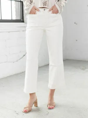 MICA White Chocolate High Rise Cropped Wide Leg
