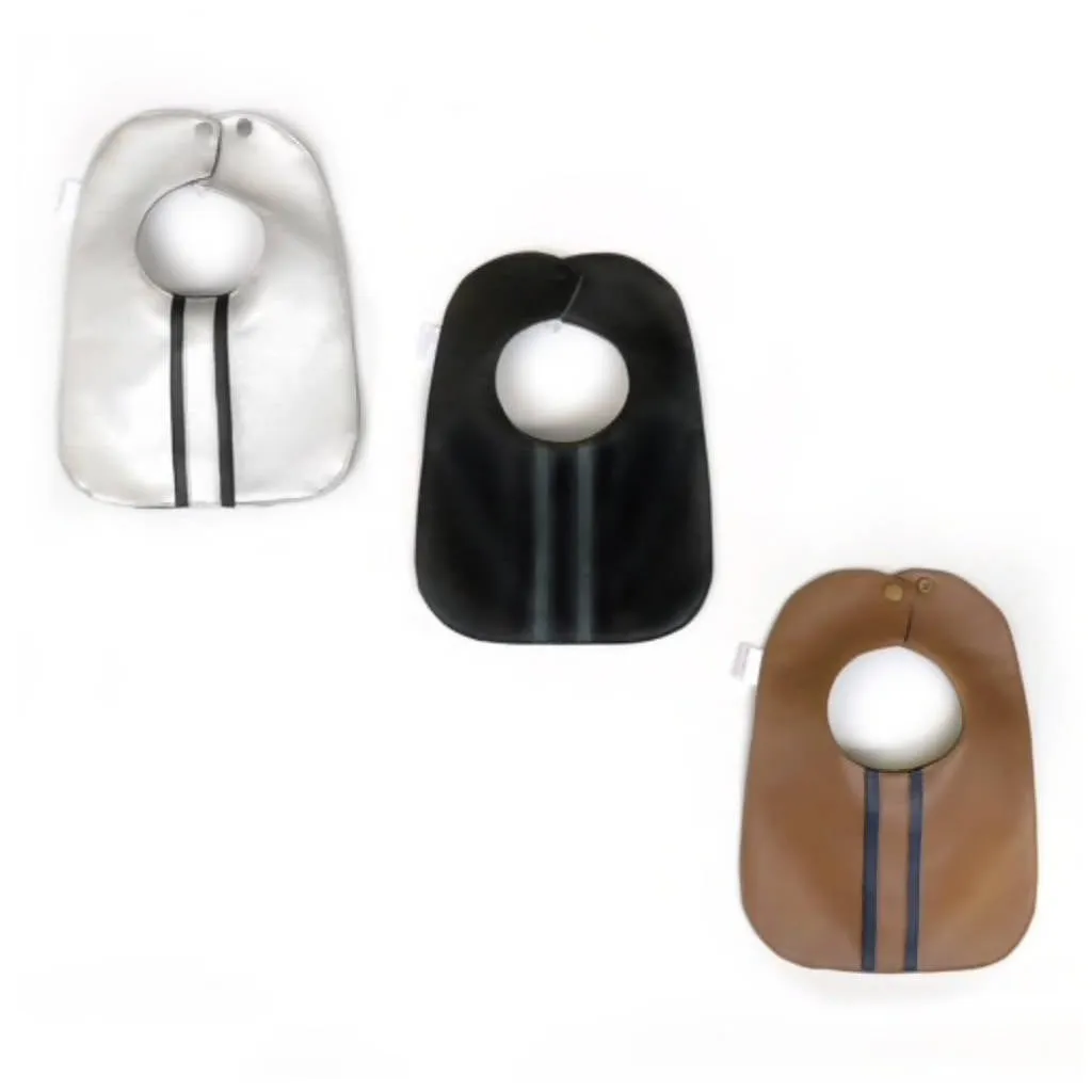 MIMA® Zigi Inspired "Stripe Bib" - Silver/ Black
