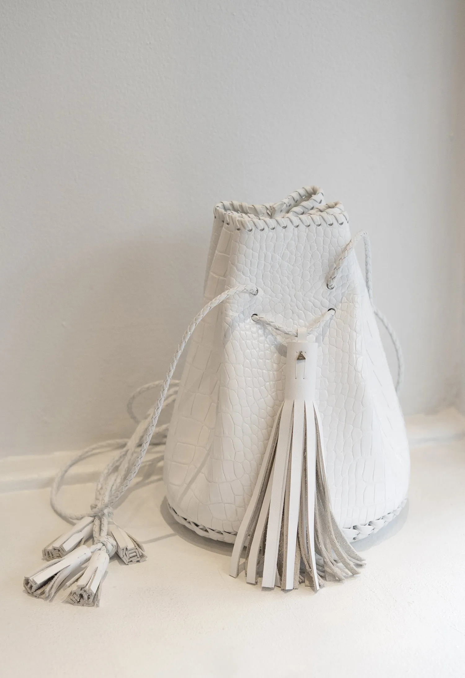 Mini Croc Embossed Bullet Bag