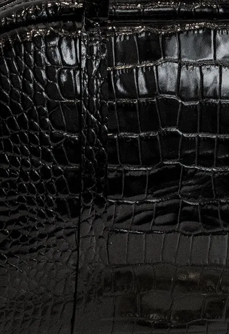 Mini Croc Embossed Bullet Bag