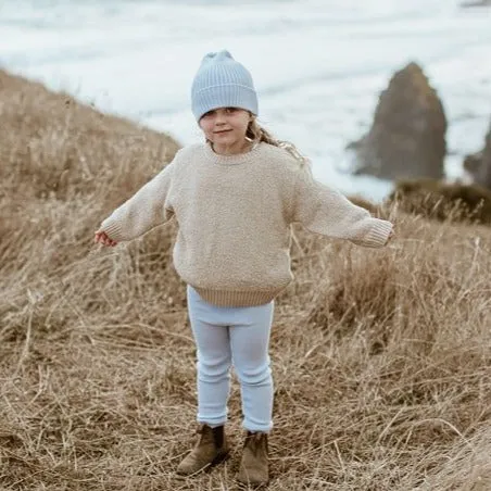 Mini Rib Essential Leggings - Dusty Sky