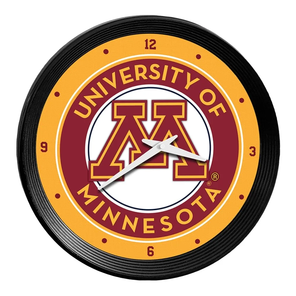 Minnesota Golden Gophers: Ribbed Frame Wall Clock
