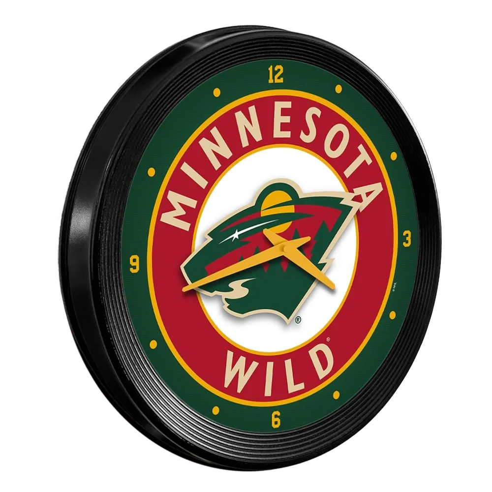 Minnesota Wild: Ribbed Frame Wall Clock