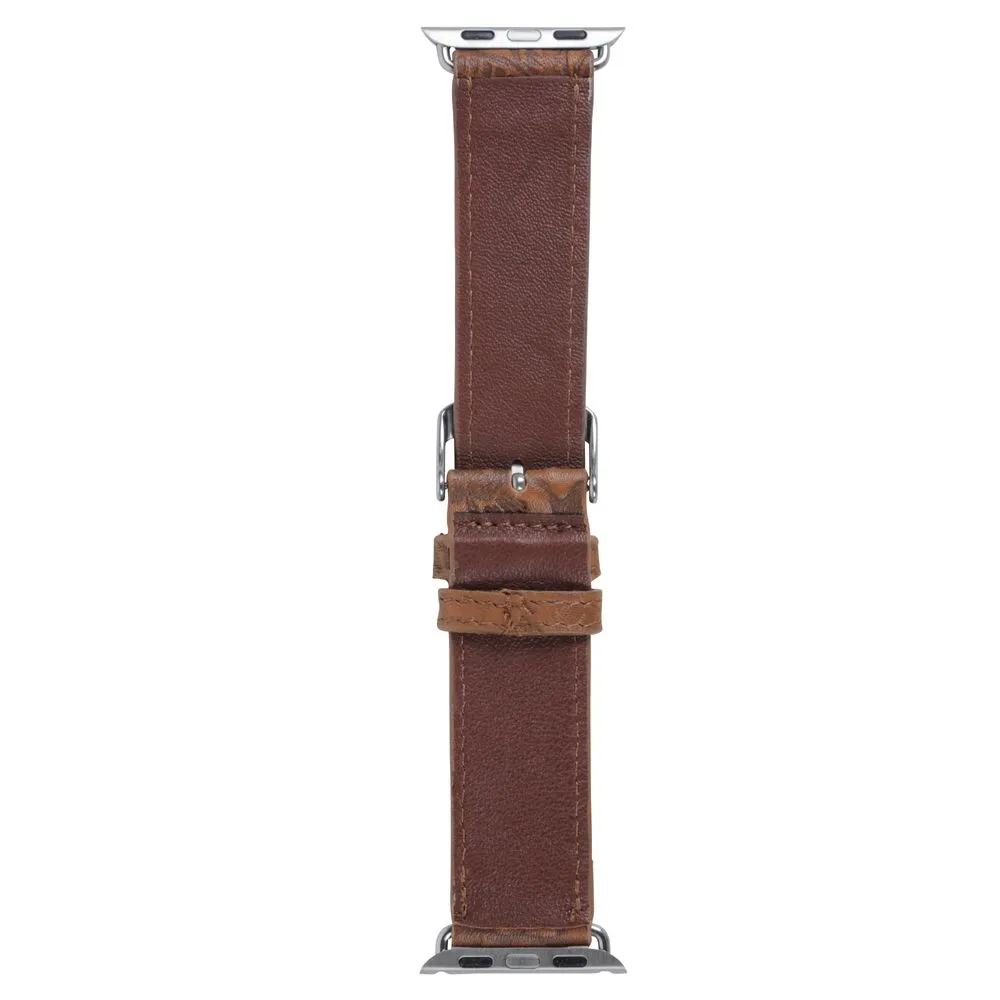 Mittangle Embossed Leather Watch Band
