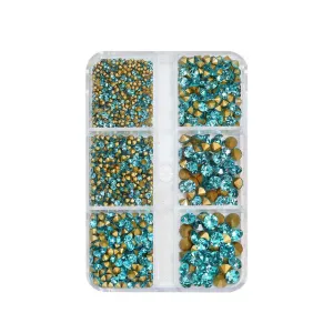 Mix Size 3D Sharp Diamond - 08# Cyan