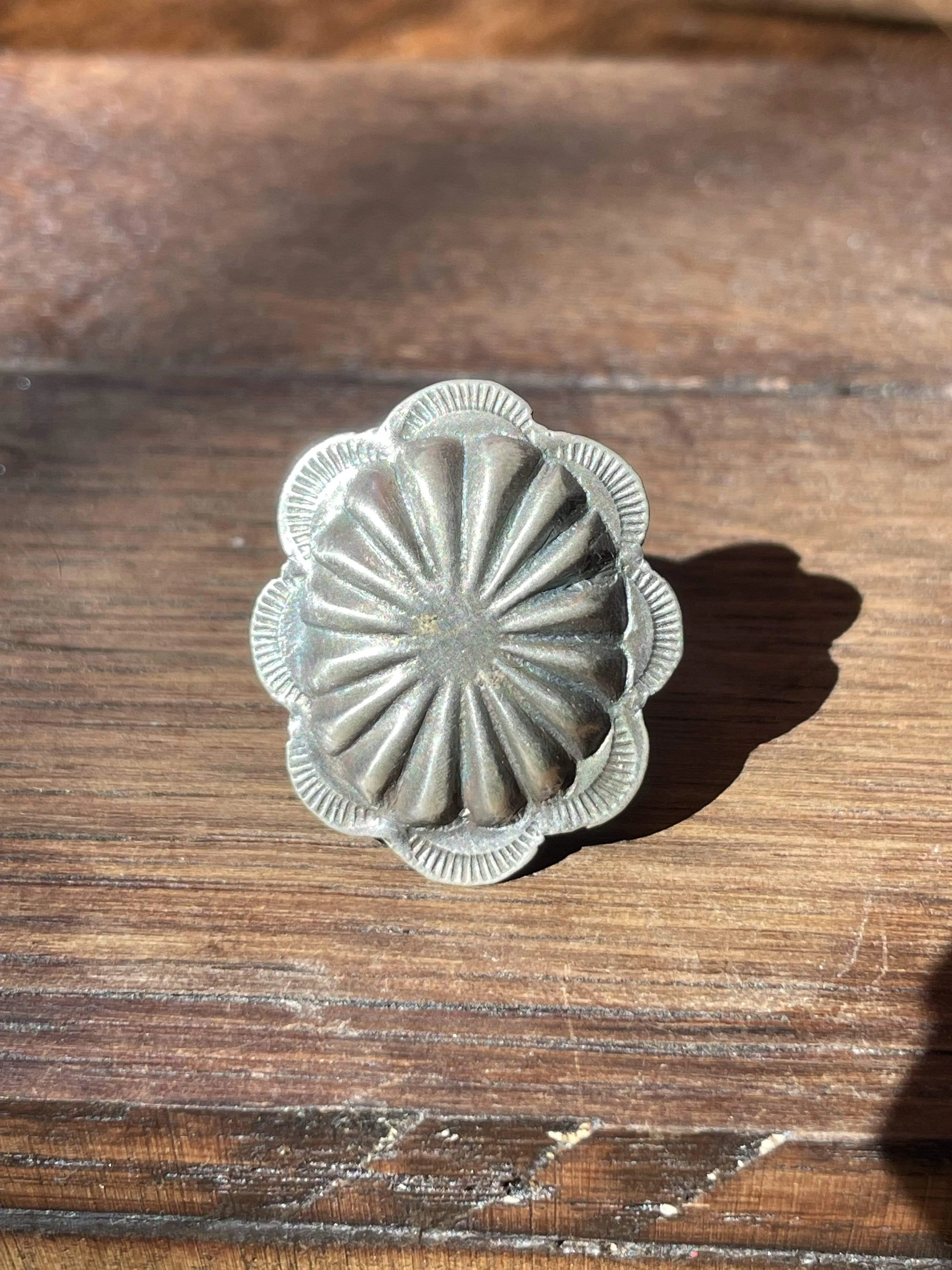 Monica Sterling Oval Concho Ring - 1.25"
