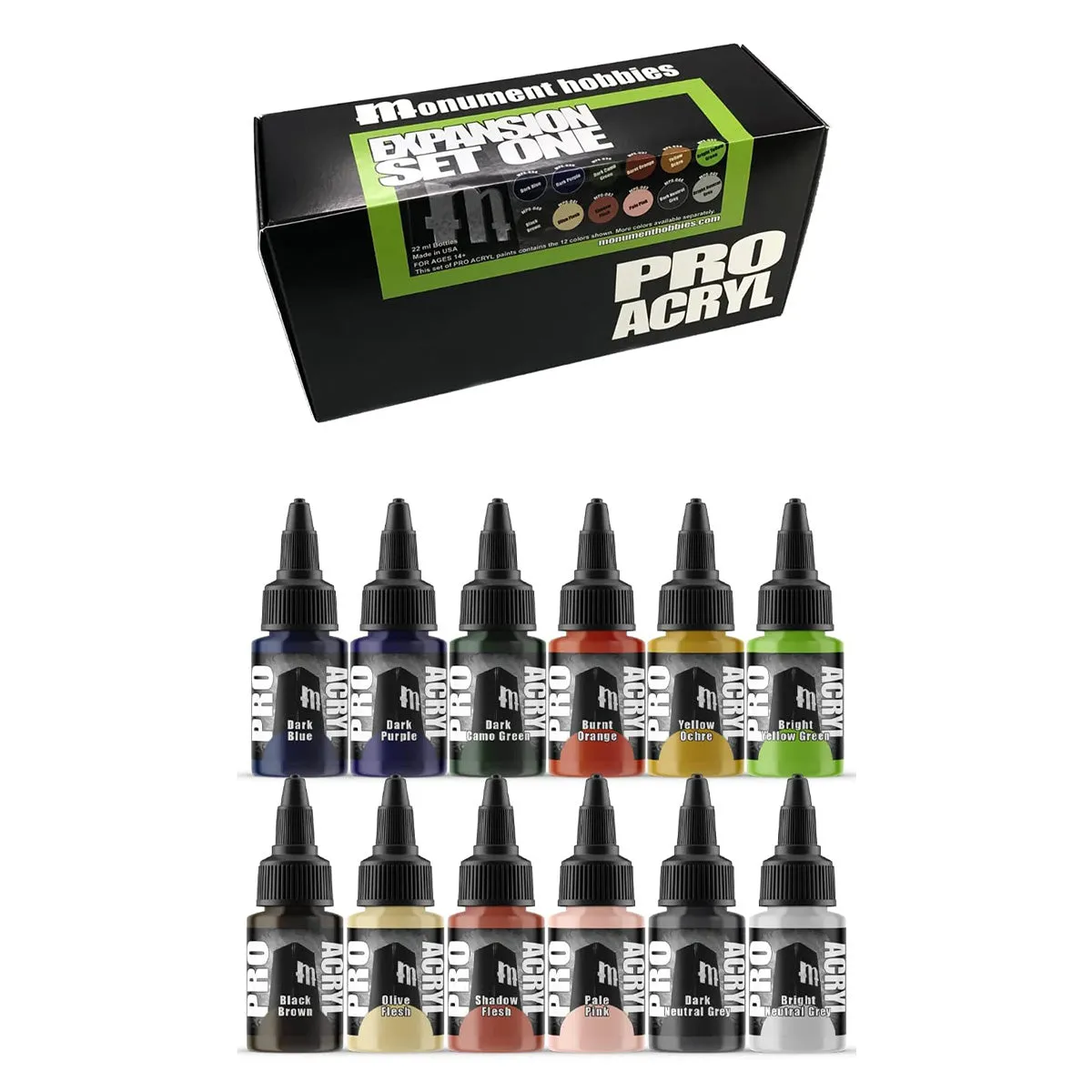 Monument Pro Acryl Sets - Expansion Set 1 – 12 Colors