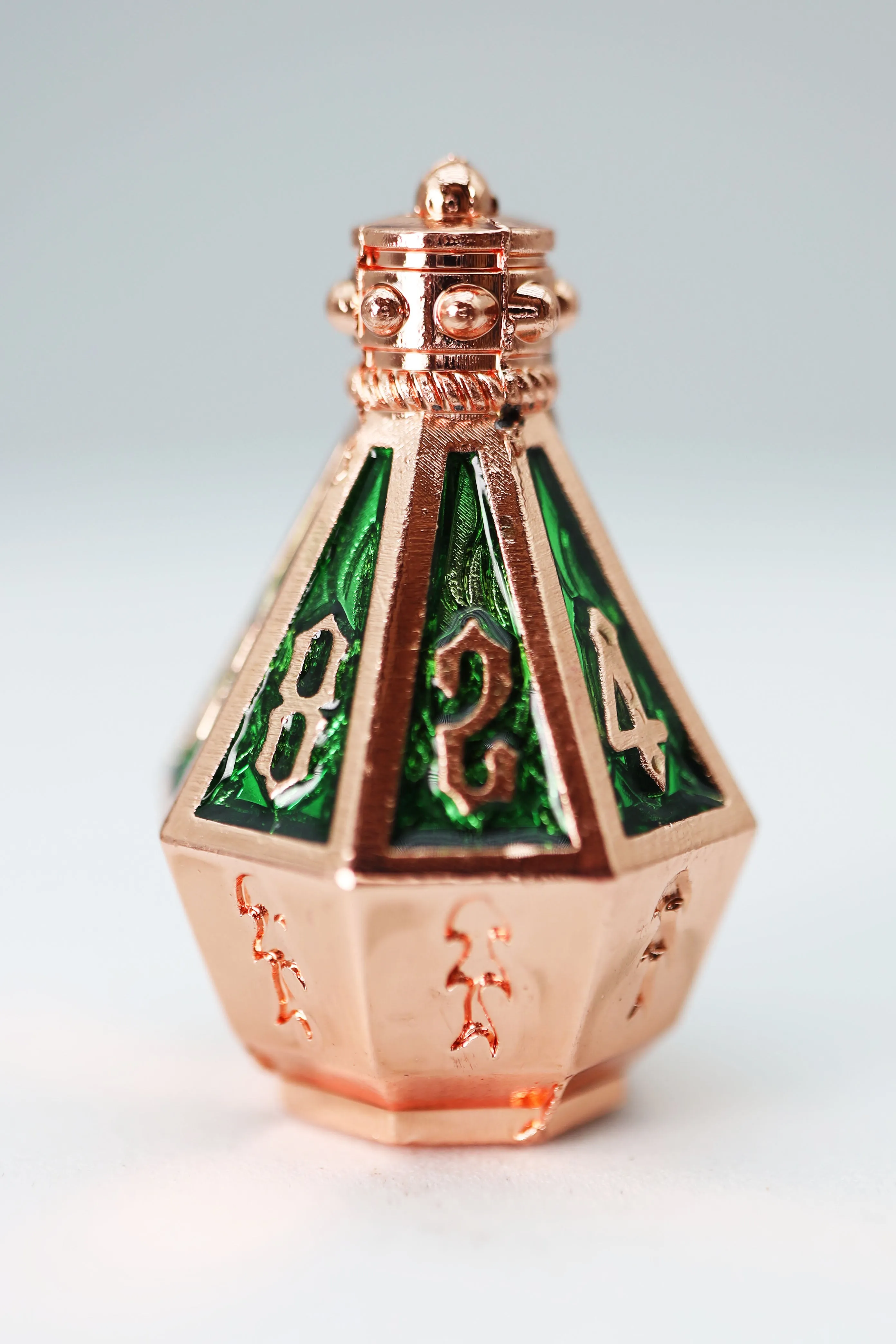 Moonlit Lantern: Coppered Acidfire - Metal RPG Dice Set