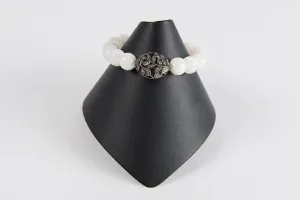 Moonstone with pave diamond bead
