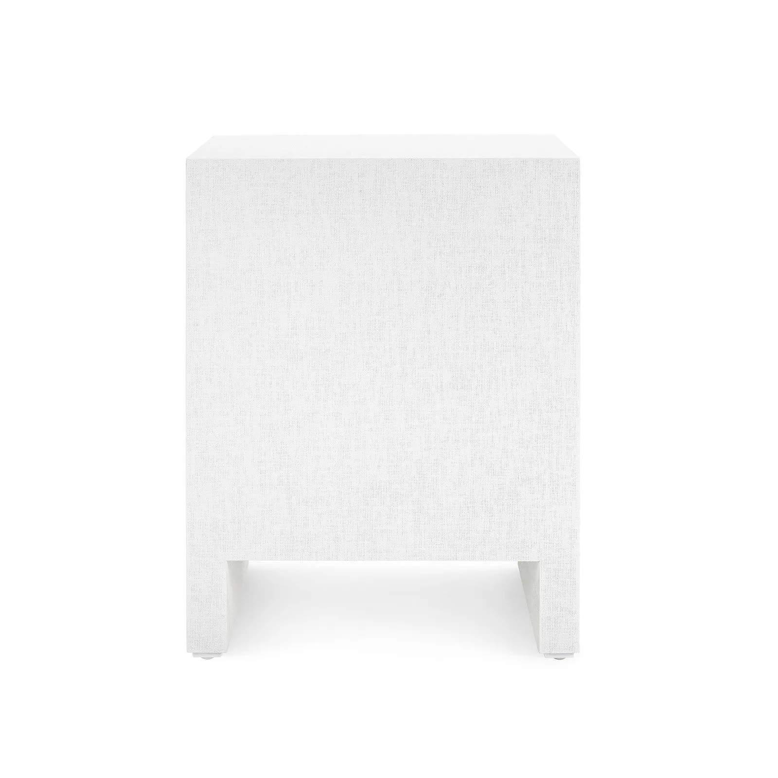 Morgan Grasscloth 3-Drawer Side Table / Chiffon White