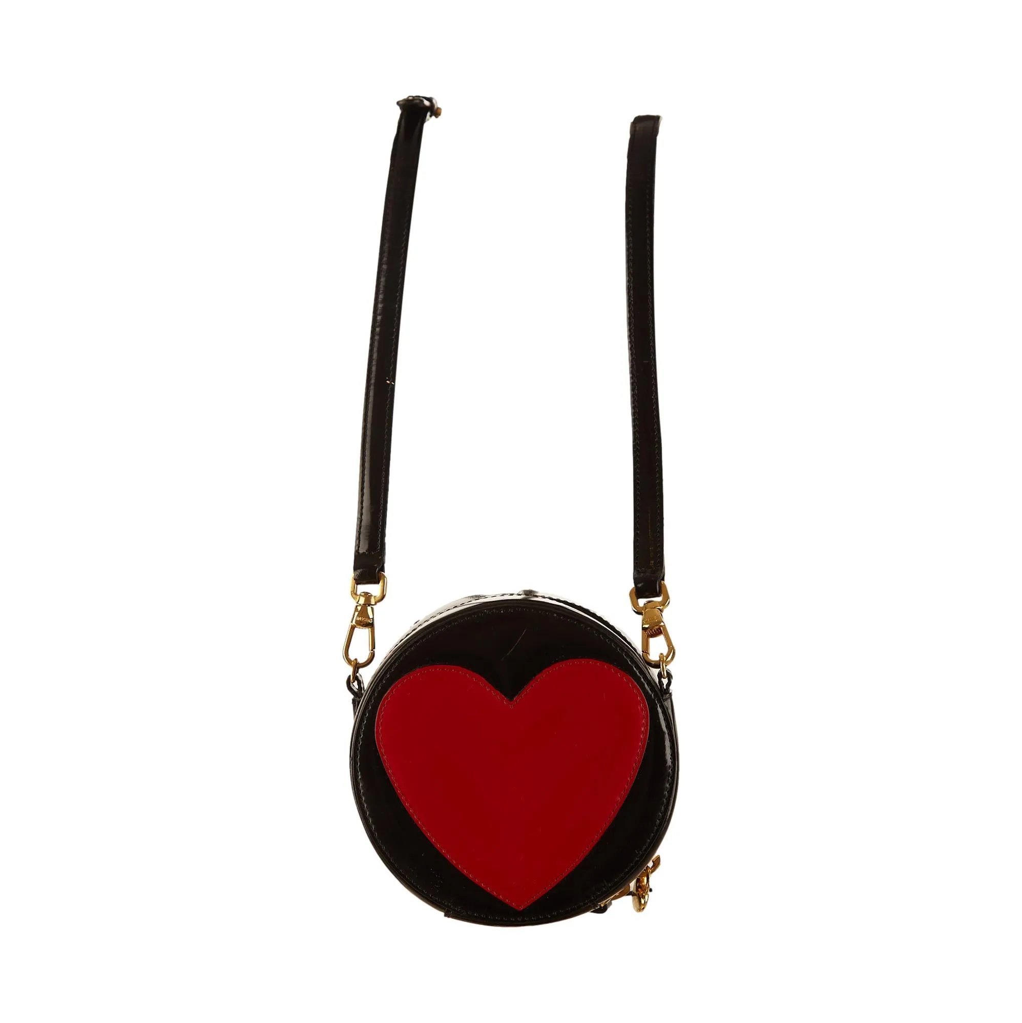 Moschino Black Heart Mini Shoulder Bag