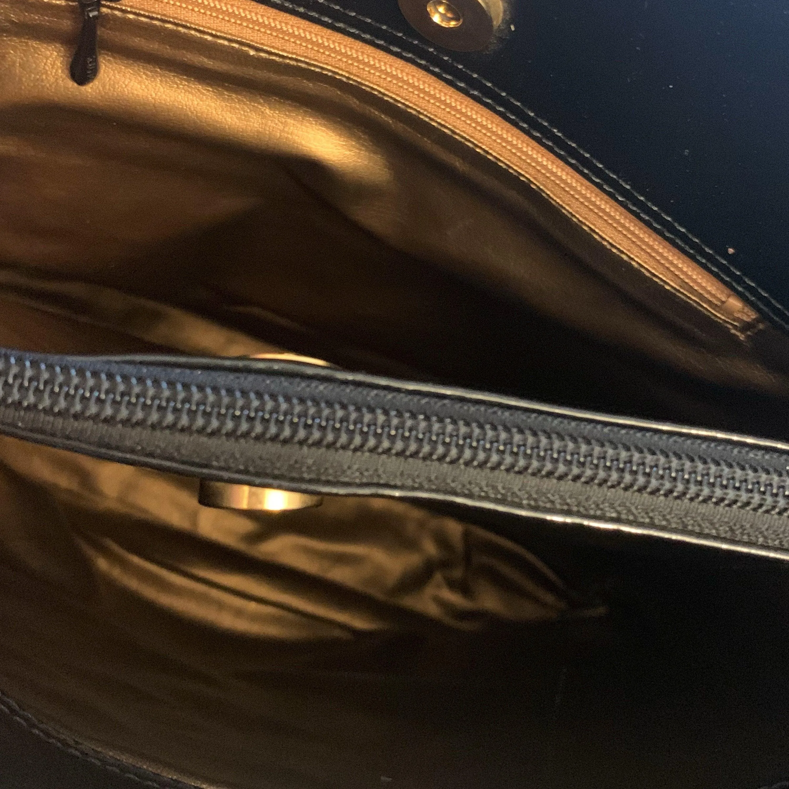 Moschino Black Patent Logo Shoulder Bag