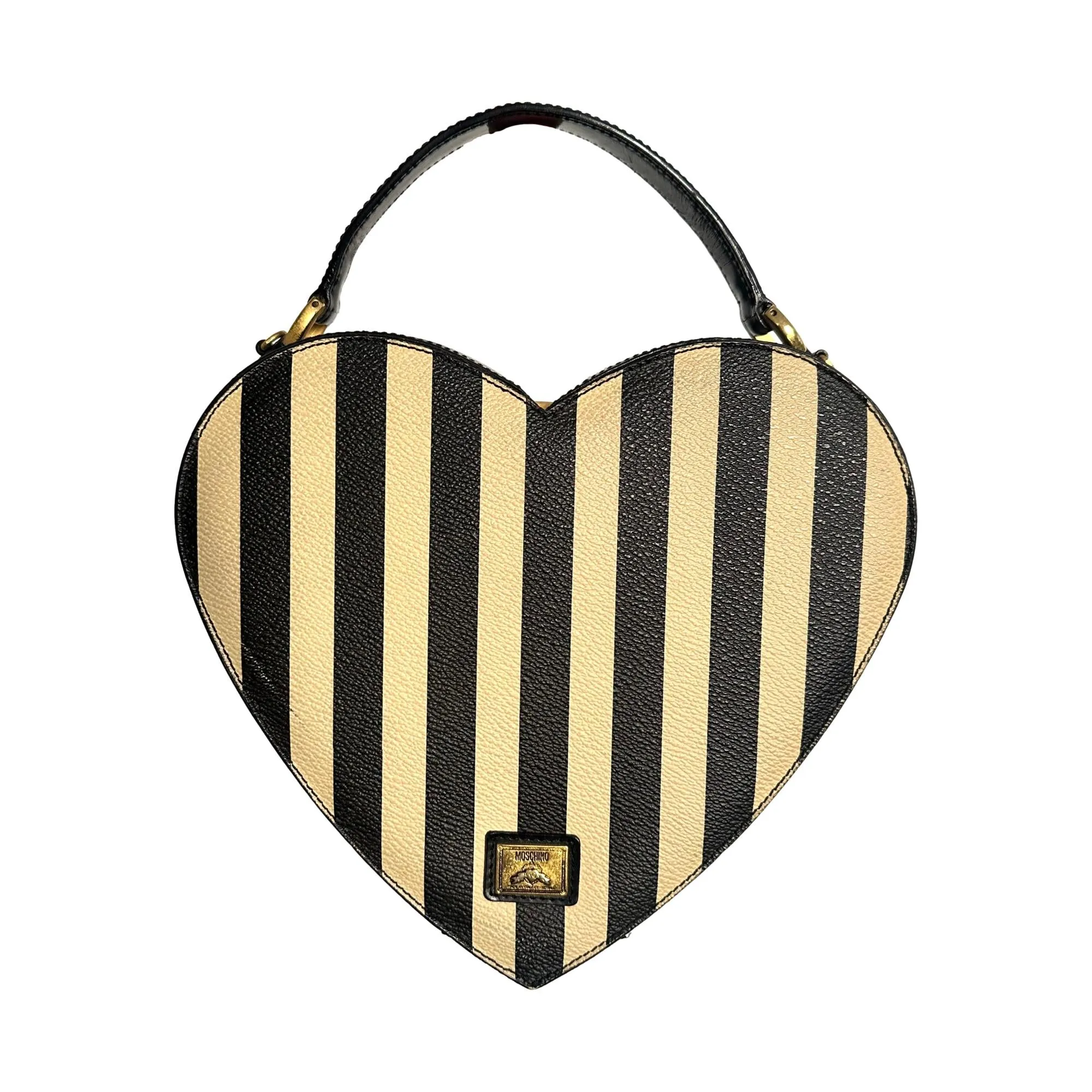 Moschino Striped Heart 2way Bag