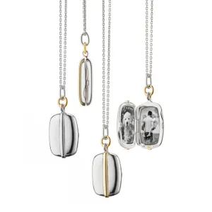 MRK Slim Rectangle “Brie” Two-Tone Locket