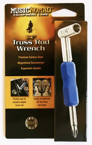 Music Nomad Premium 1/4" Truss Rod Wrench with Magnetized Screwdriver