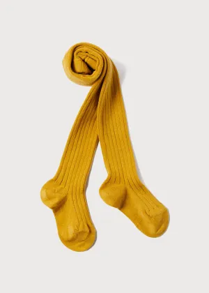 Mustard Ribbed Tights (3mths-8yrs)