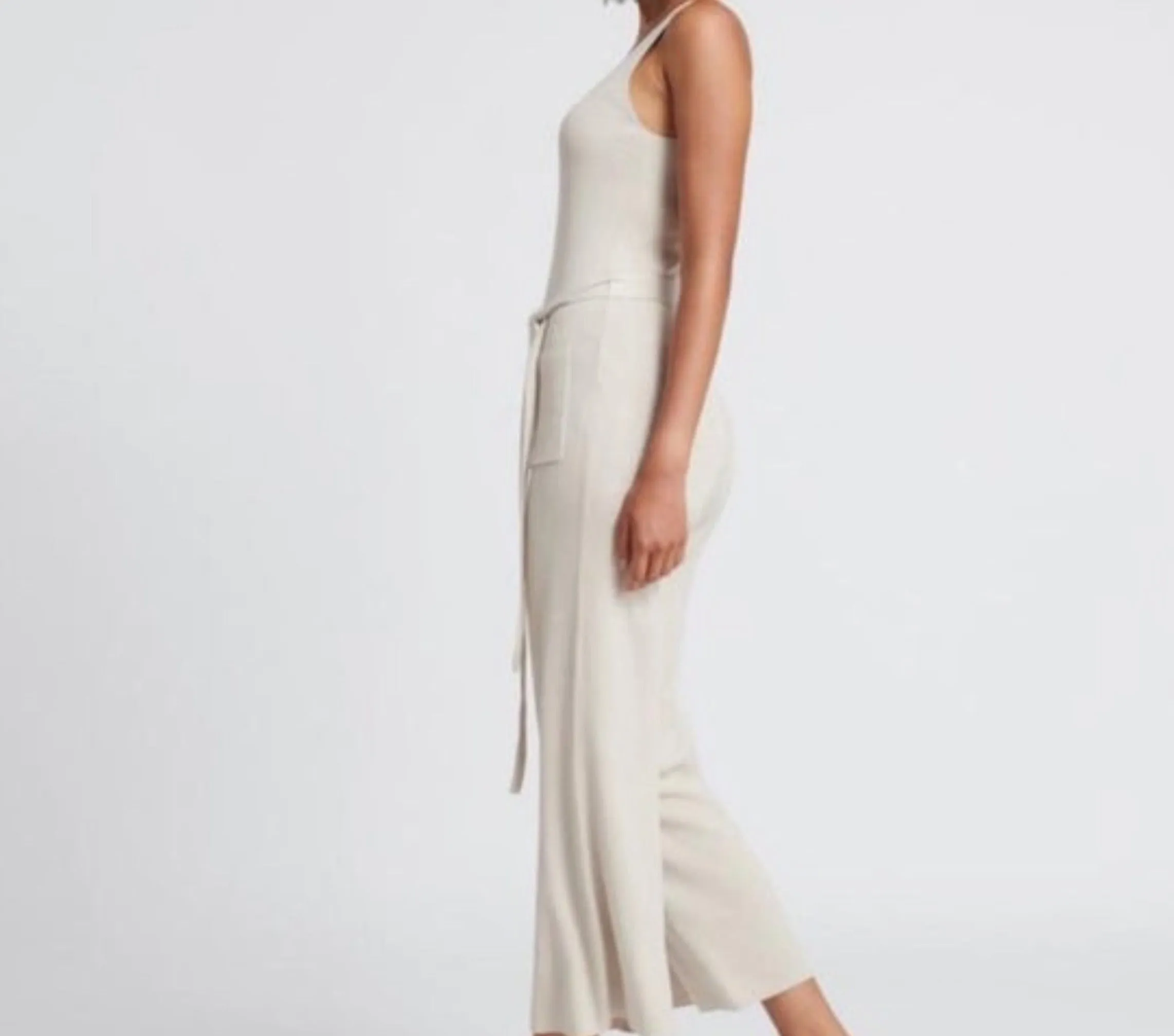 NAADAM Pebble Ribbed Cashmere Jumpsuit Size L NWT
