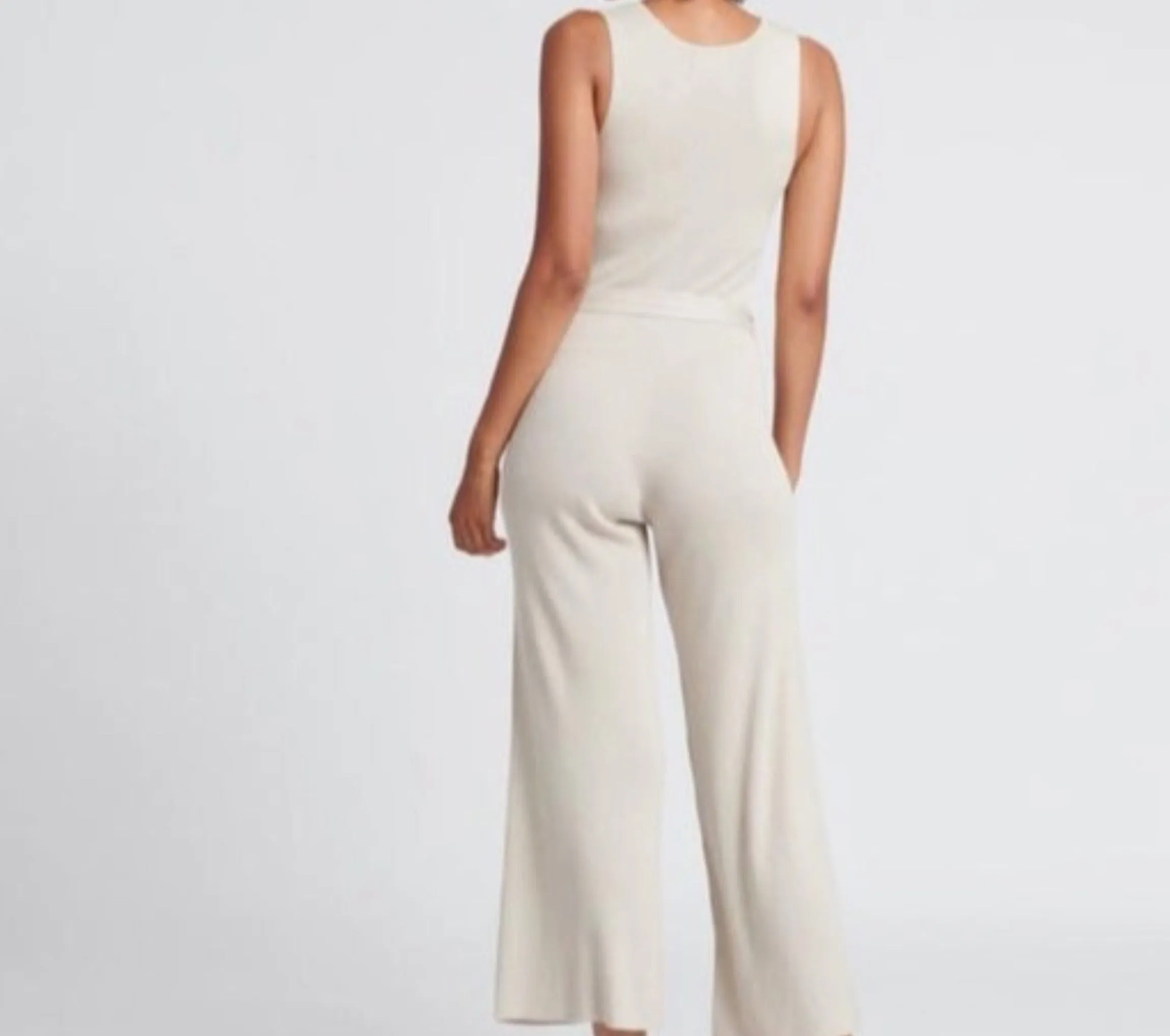 NAADAM Pebble Ribbed Cashmere Jumpsuit Size L NWT