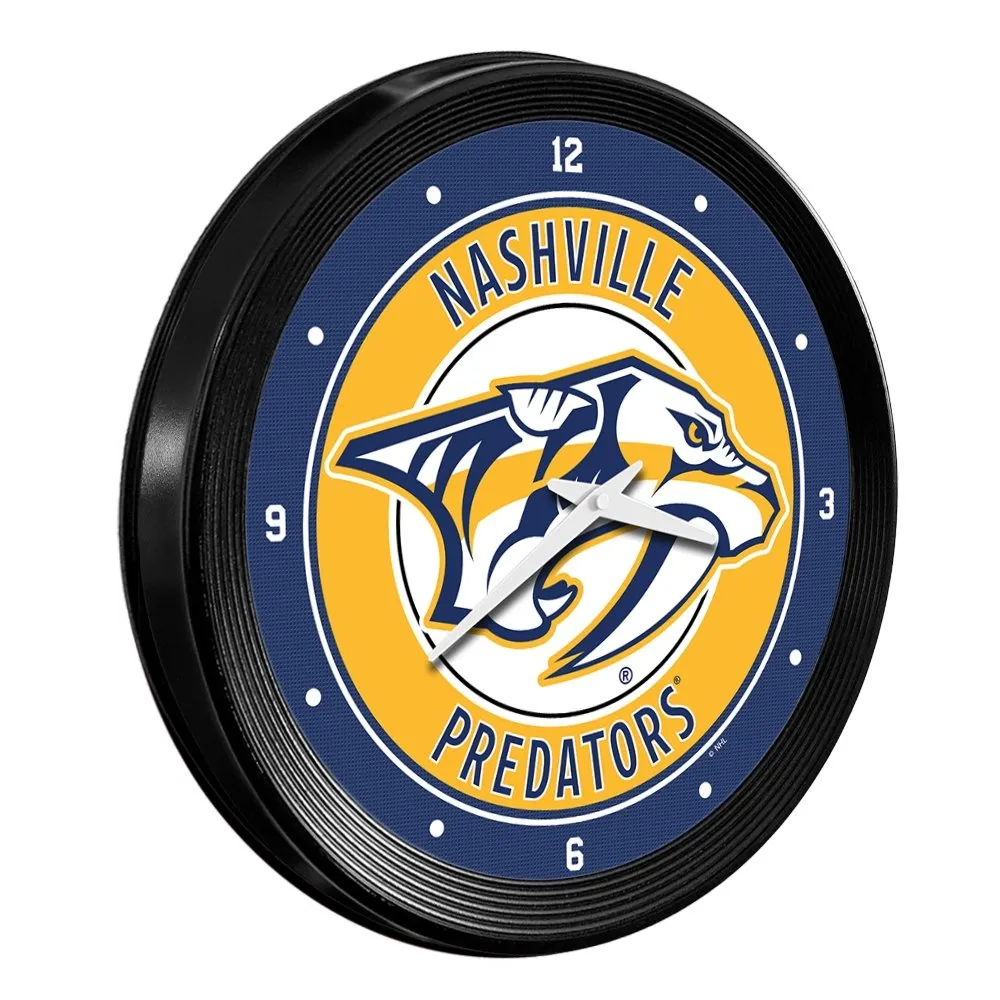 Nashville Predators: Ribbed Frame Wall Clock