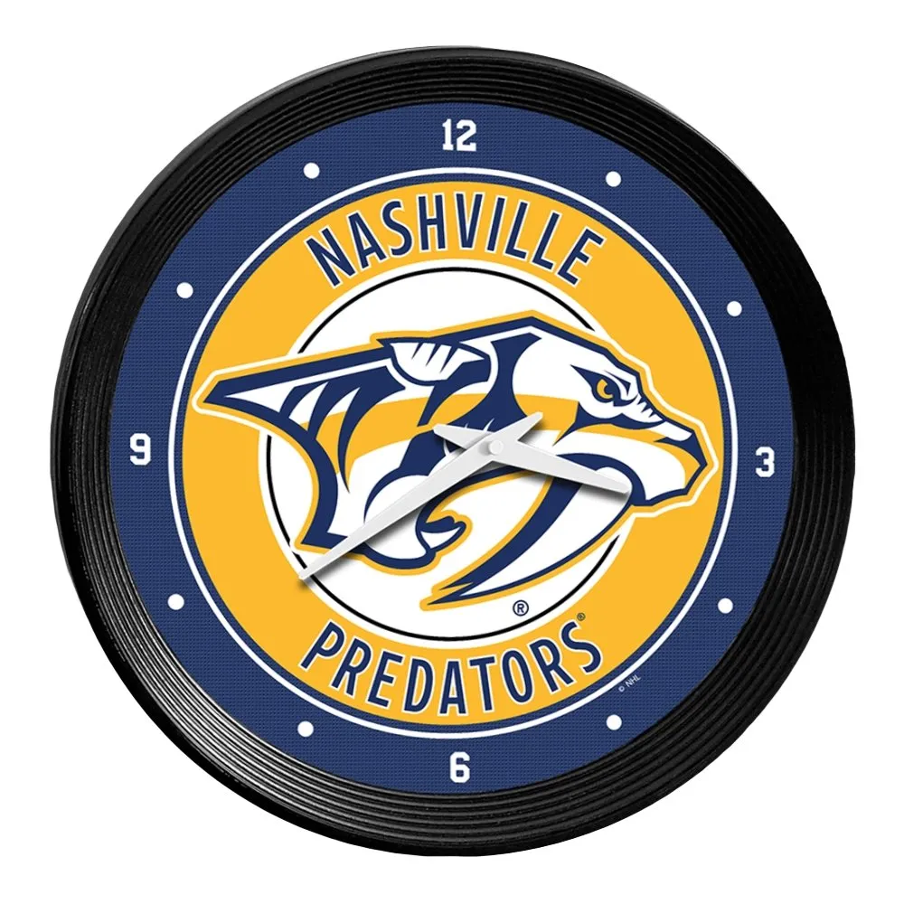 Nashville Predators: Ribbed Frame Wall Clock