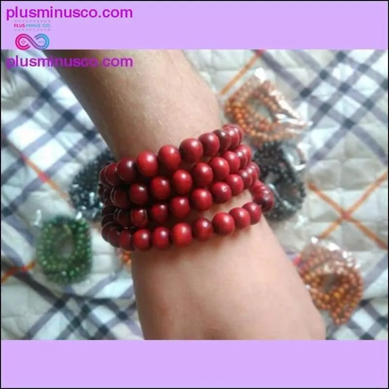 Natural 108*8 mm Beads Sandalwood Buddhist Buddha Wood