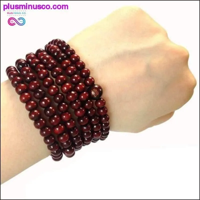 Natural 108*8 mm Beads Sandalwood Buddhist Buddha Wood