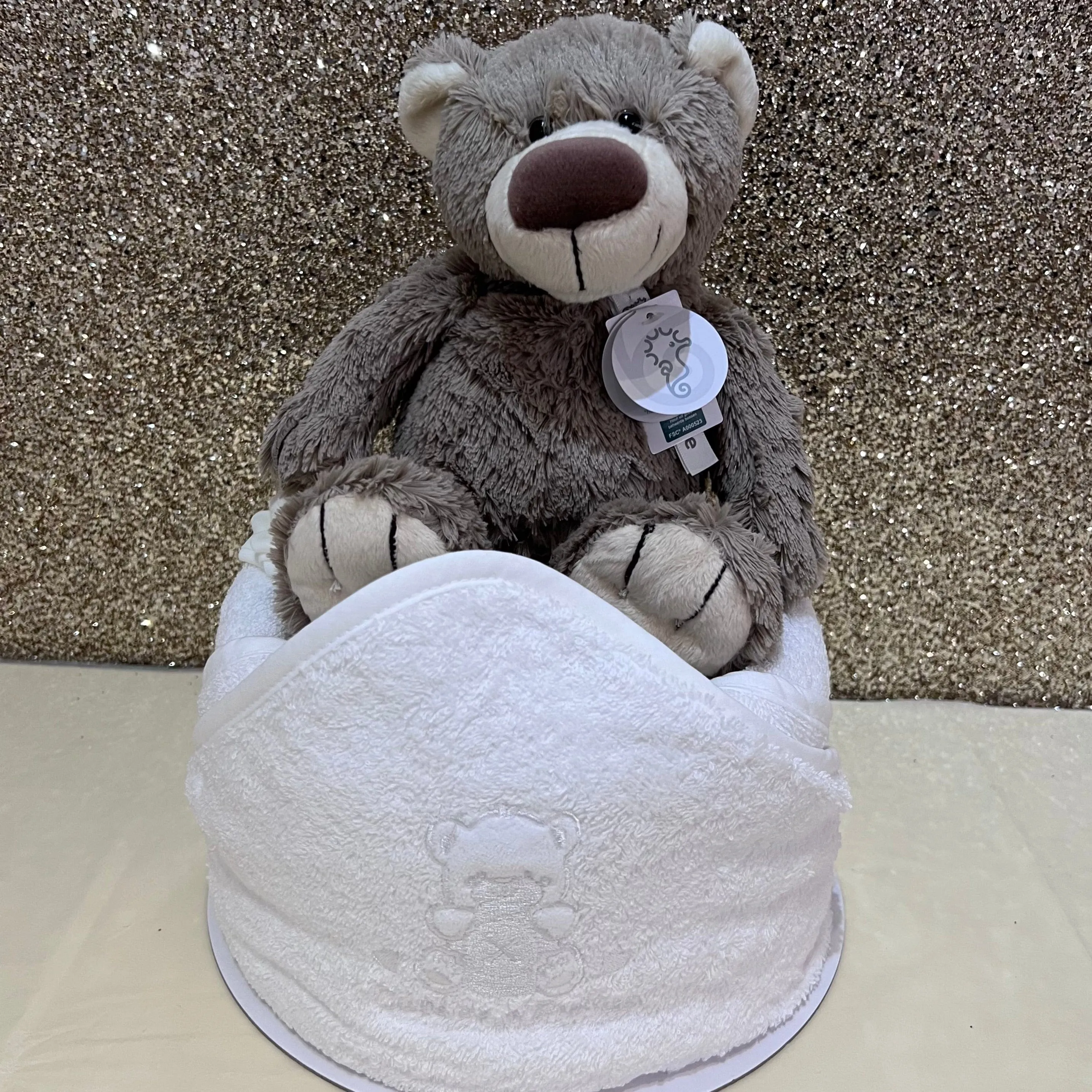 Neutral Bear Nappy Cake