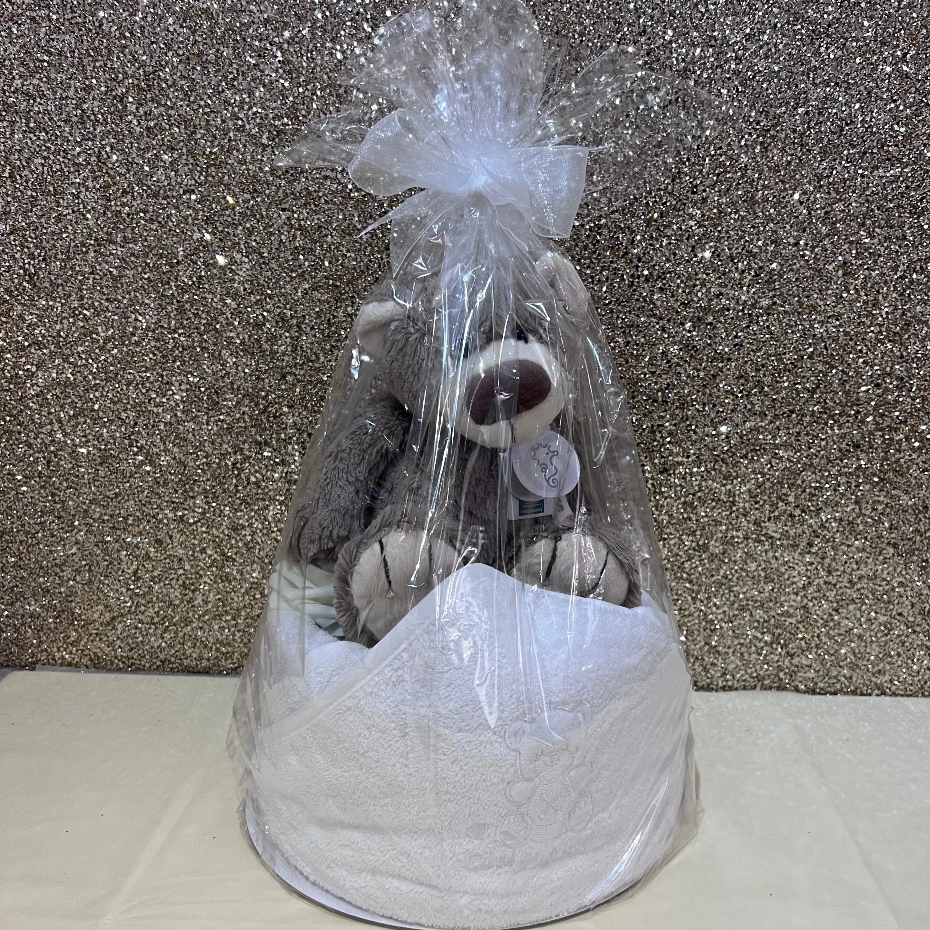 Neutral Bear Nappy Cake