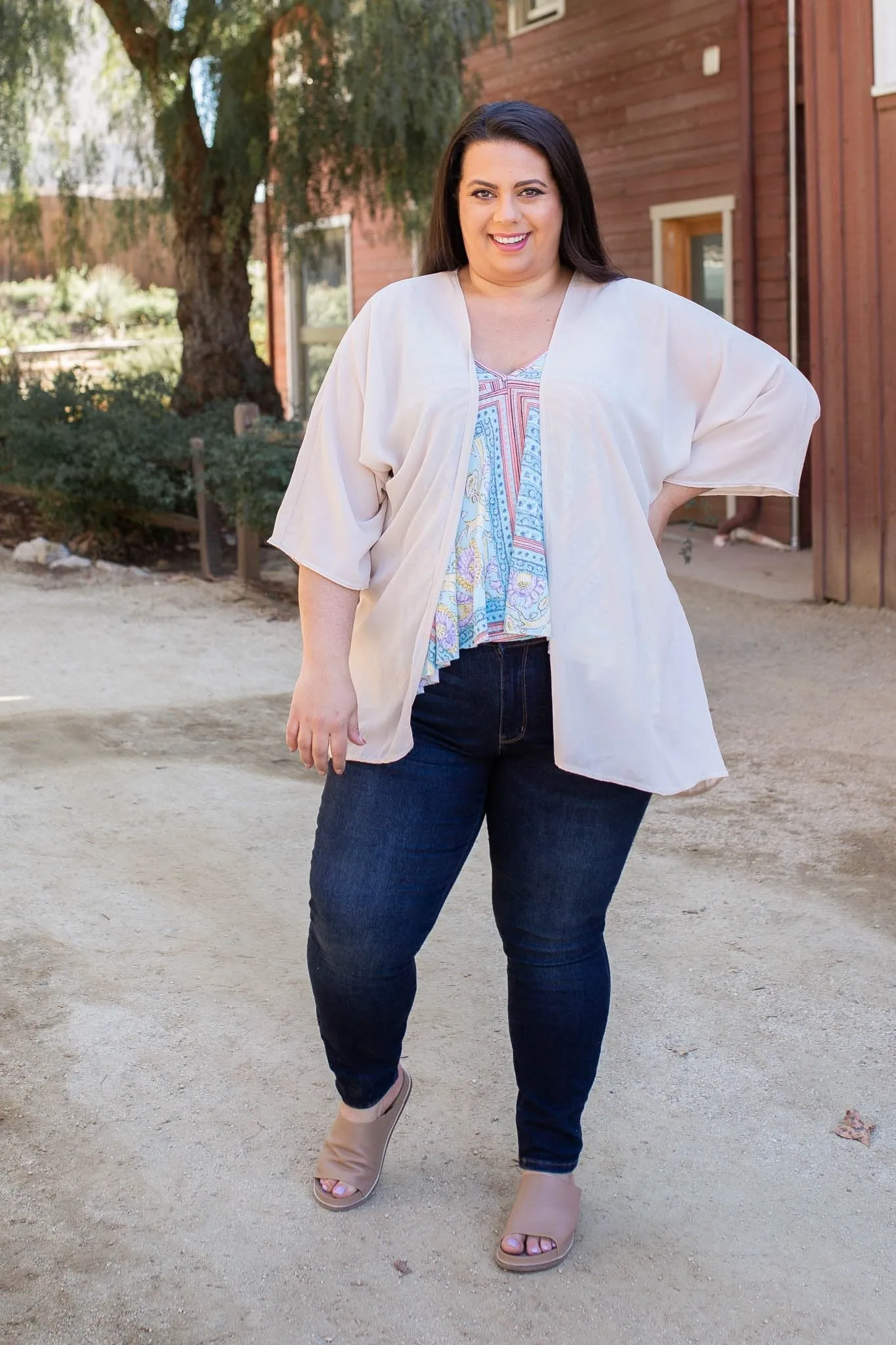 Neutral Beauty Beige Kimono