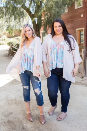 Neutral Beauty Beige Kimono