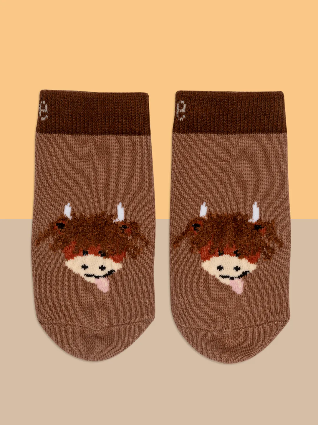 Neutral Highland Cow Socks