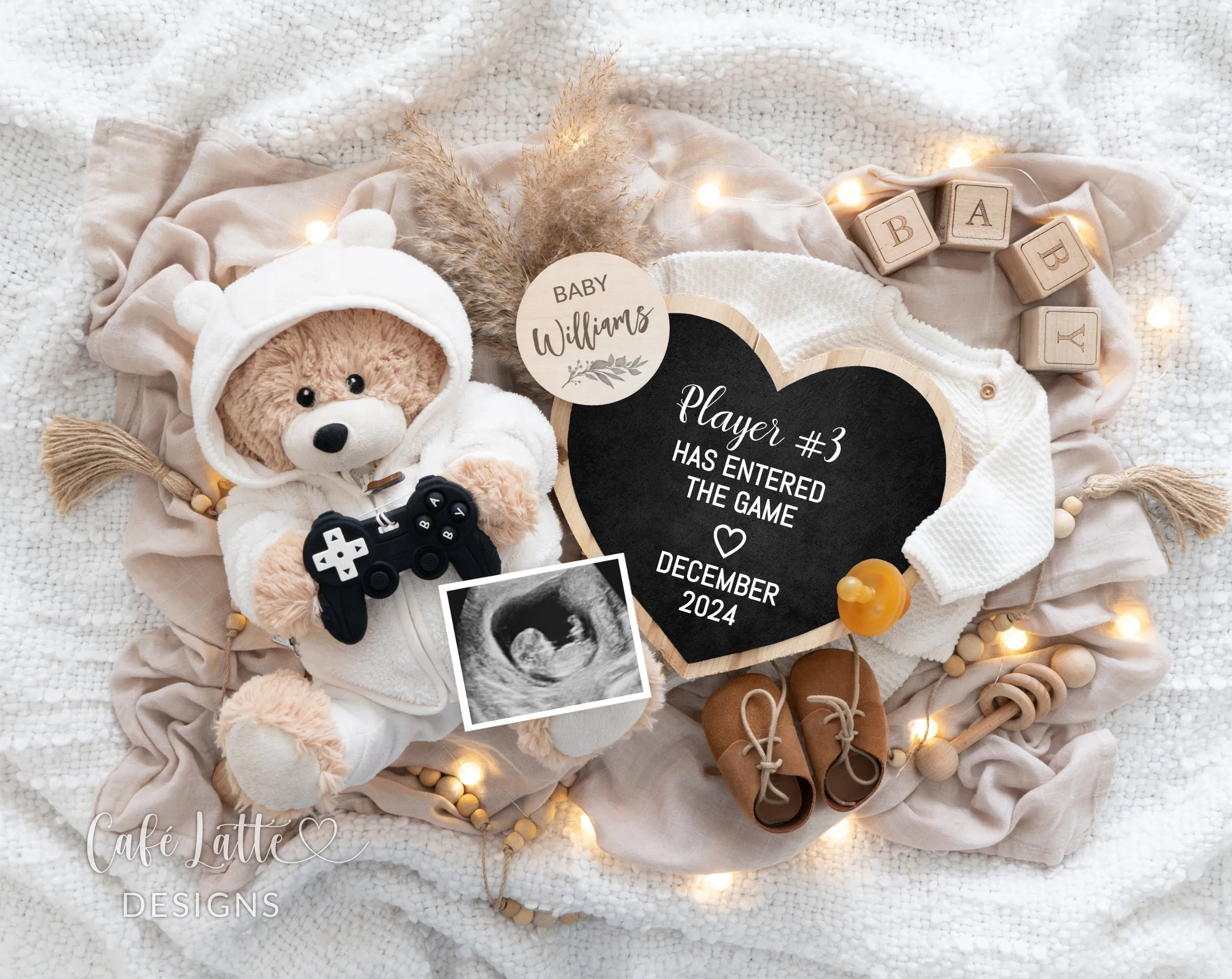 Neutral Pregnancy Announcement Digital -  Bear - Video Game