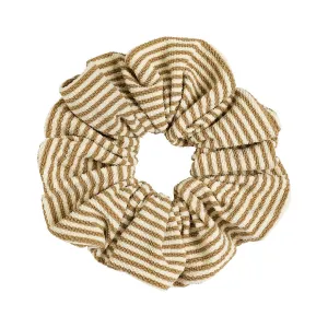 Neutral Stripe Chunky Scrunchie
