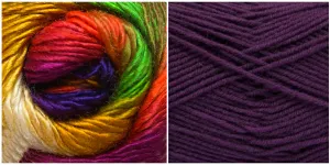 (NEW) DARK PURPLE   FANTASY - Embossed Phoenix Scarf KIT