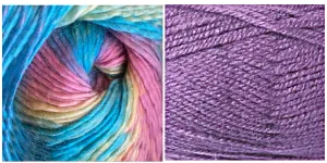 (NEW) LILAC   I CAN'T QUIT YOU (100% Acrylic) - Embossed Phoenix Scarf KIT