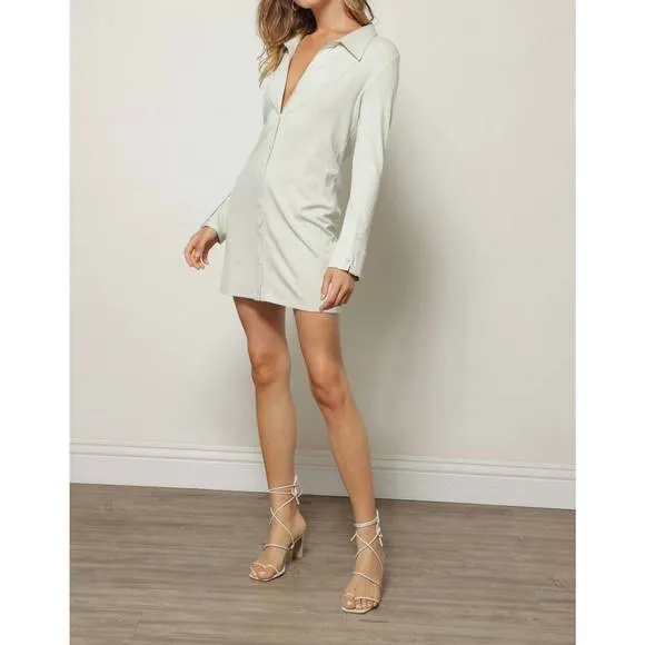 NEW LINE AND DOT brooklyn mini dress in pistachio