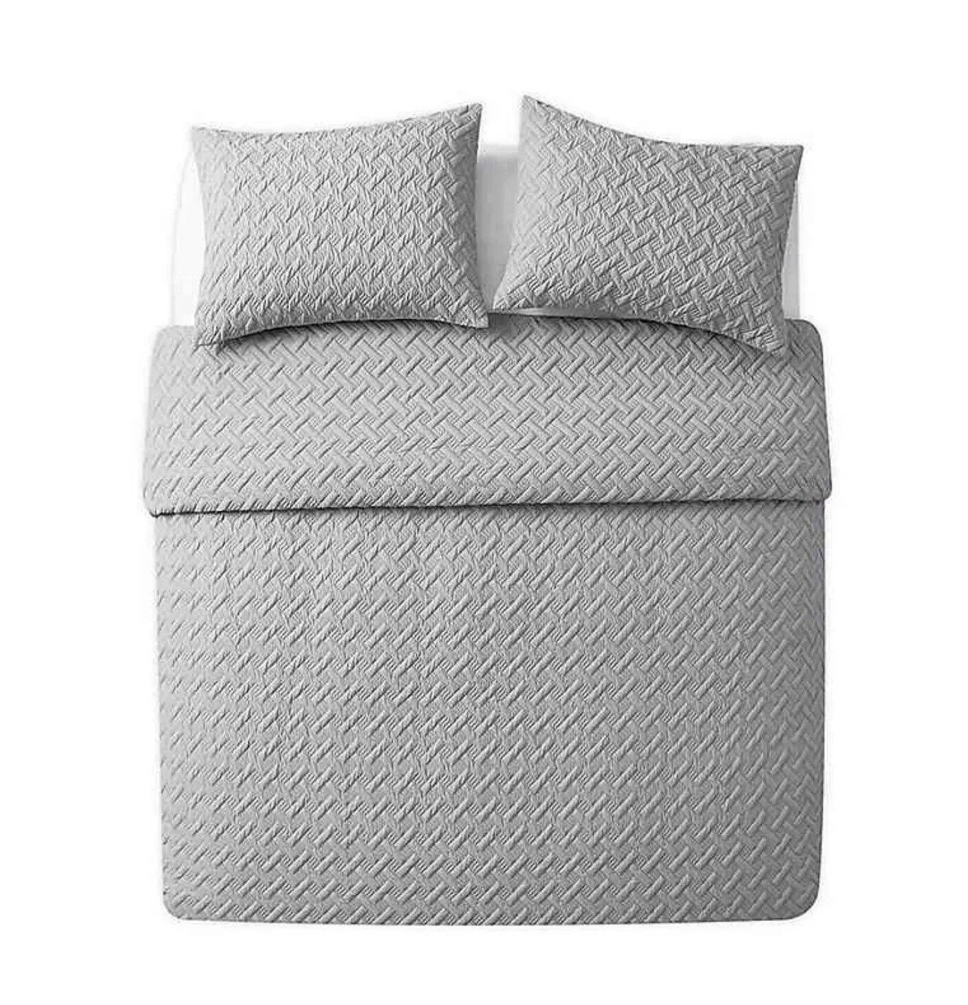 New VCNY Home Nina Soft & Cozy Geometric Embossed Microfiber Comforter, Premium 2 Piece Bedding Set, Stylish Chic Design Size: Twin XL! Retails $80 