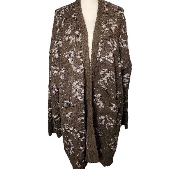 NWT Animal Popcorn Cardigan B Collection by Bobeau Size 3X