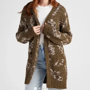 NWT Animal Popcorn Cardigan B Collection by Bobeau Size 3X