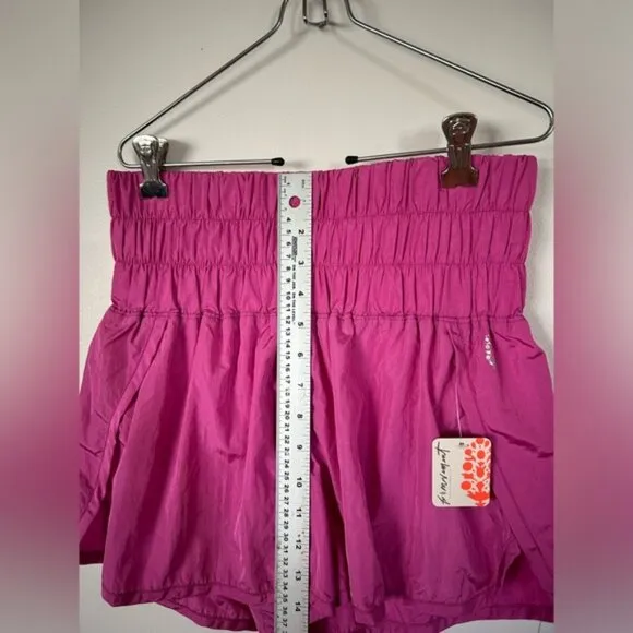 NWT FP Movement by Free People Women's The Way Home Shorts, Dark Pink Medium
