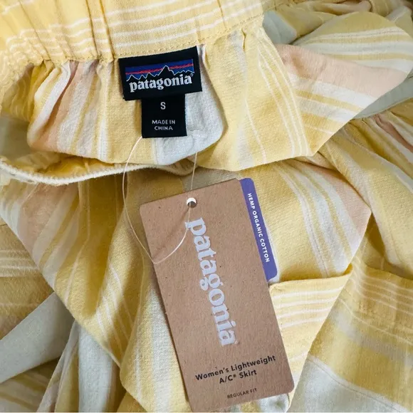 NWT Patagonia Lightweight Striped A/C Midi Skirt