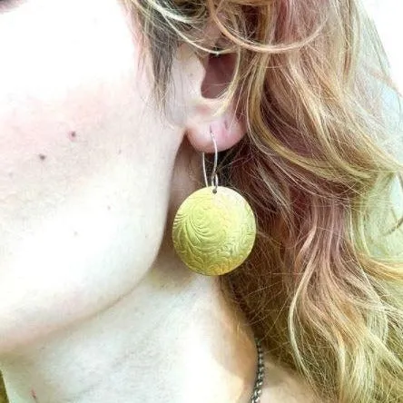Obscuro Jewelry Big Brass Circle Earrings
