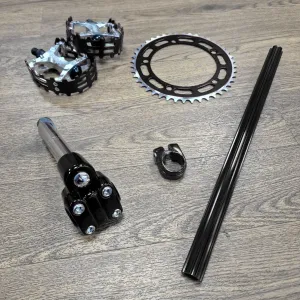 Old Shool BMX Parts Pack with 110 BCD Chainring - Black