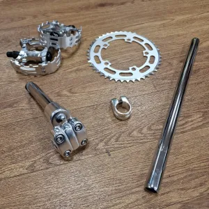 Old Shool BMX Parts Pack with 110 BCD Chainring - Silver