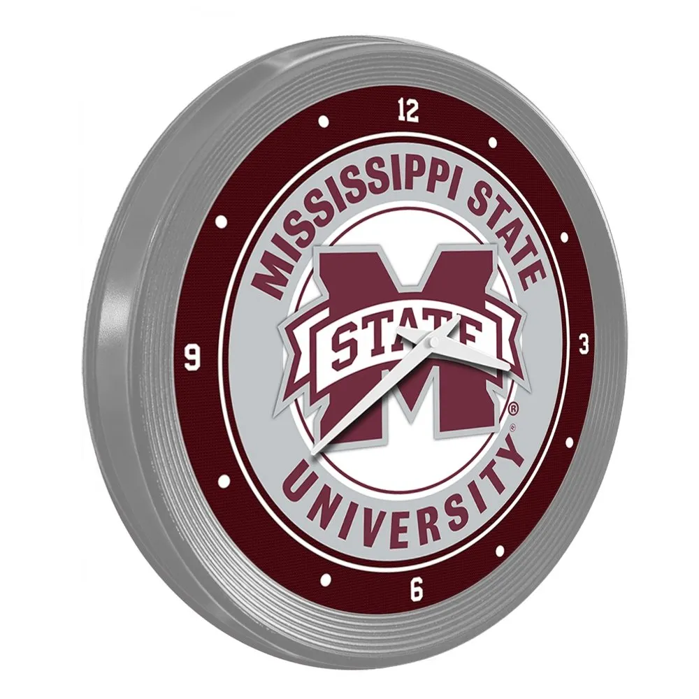 Ole Miss Rebels: Ribbed Frame Wall Clock