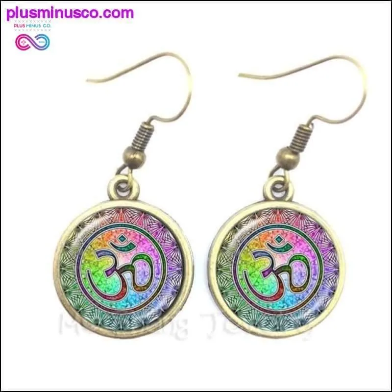 Om Ohm Aum Namaste Yoga Symbol Earrings Charming Bright