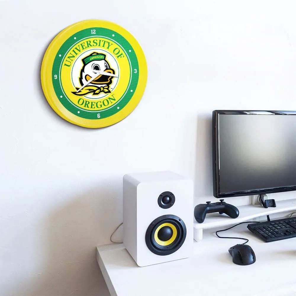 Oregon Ducks: Ribbed Frame Wall Clock