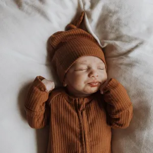 Organic Essentials Knotted Hat - Cinnamon