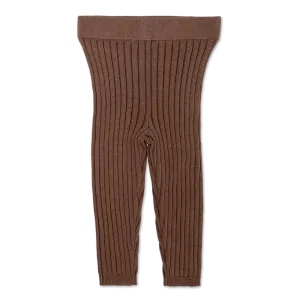 Organic Ribbed Essential Leggings - Mushroom